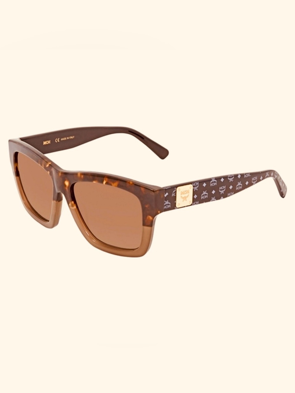 MCM Tortoiseshell Square Frame Sunglasses - Brown Great Condition